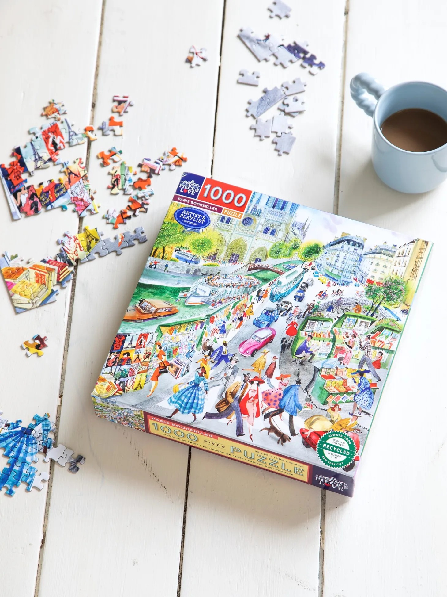 Paris Bookseller-puslespil 1000 Brikker